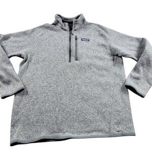 Patagonia Better Sweater Mens Large Gray 1/4 Zip Fleece Long Sleeve